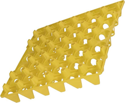 5PCS Egg Flats - 30 Cell Plastic Egg Crates Holder Tray for Storage & Transportation - Durable & Reusable Storage Solutions (Yellow)