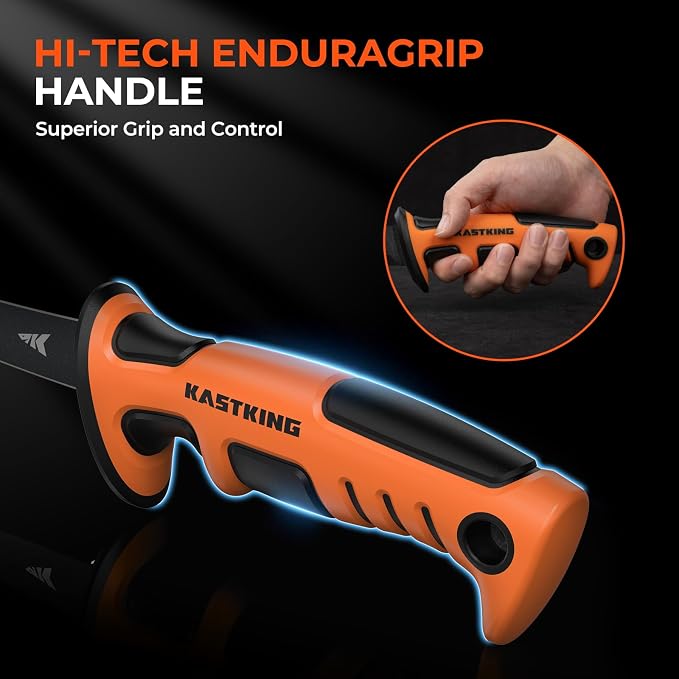 KastKing Ultimate Angler 9" Fillet Knife, Fishing Knife for Men | Sharp Vanadium Stainless Steel Blade, EnduraGrip Handle, Corrosion-Resistant, Sheath with Sharpener & Line Cutter