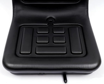 Waterproof Tractor Seat with Drainage Holes and Adjustable Design - Universal Replacement Seat for Riding Lawn Mower, Forklift, Go Kart (14.17x13.78x11.81 in)