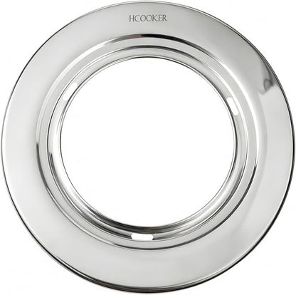 Stainless Steel Steamer Ring, Fits 7 to 12-Inch Bamboo Steamer Baskets, Steaming Adapter for Asian Food, Cooking for Dumpling, Dim Sum, Rice, Veggie, Vegetable, Steam Pot