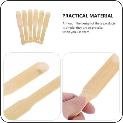 Kichvoe 6Pcs Dumpling Stuffing Spoons Bamboo Kitchen Gadget for Precise Wonton Filling and Dumpling Making Compact Cooking Utensils Set