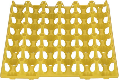 5PCS Egg Flats, Flats, Plastic Chicken Cartonsable 30 Cell Crates Holder Tray Container Sets Reusable Trays for Storage Transportation Each Holds Eggs3 Home Farm SuppliesYellow
