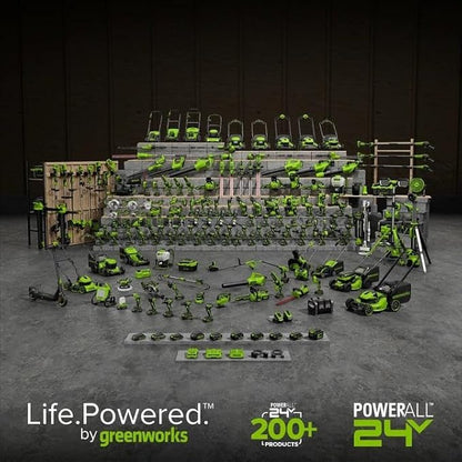 Greenworks 48V (24V x 2) 17" Brushless Cordless Push Lawn Mower, Includes (2) 4.0Ah Batteries and Dual Port Rapid Charger((200+ Compatible Tools, 45Min Runtime)