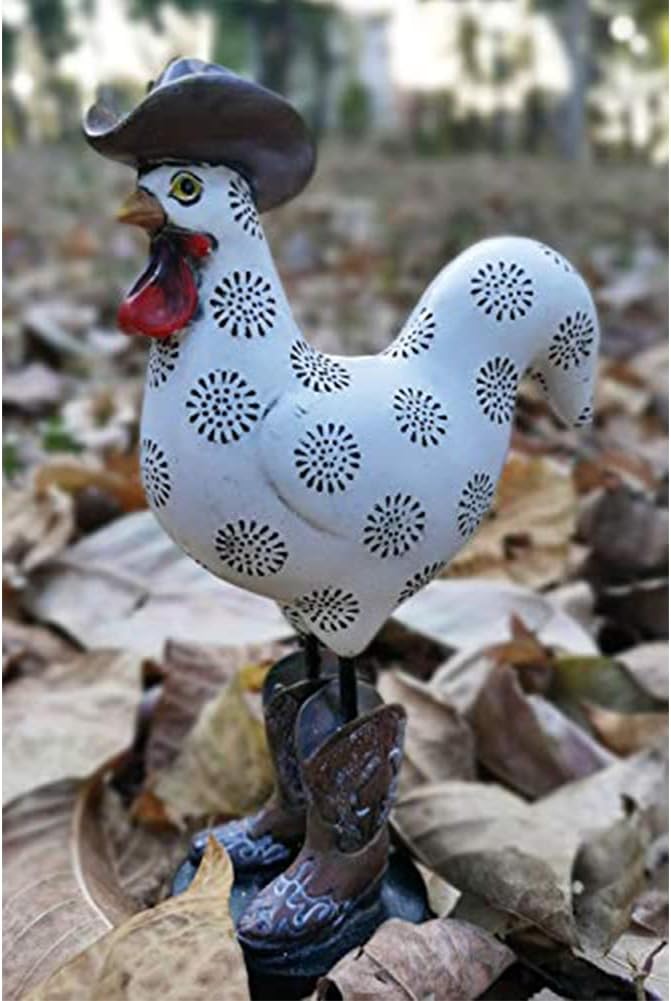 LIFFY Rooster Garden Statue Outdoor,Indoor Resin Home Decor Figurines Decorations,Farm Animals Statue Yard Decorative Ornaments Outside,for Balcony,Patio,Lawn