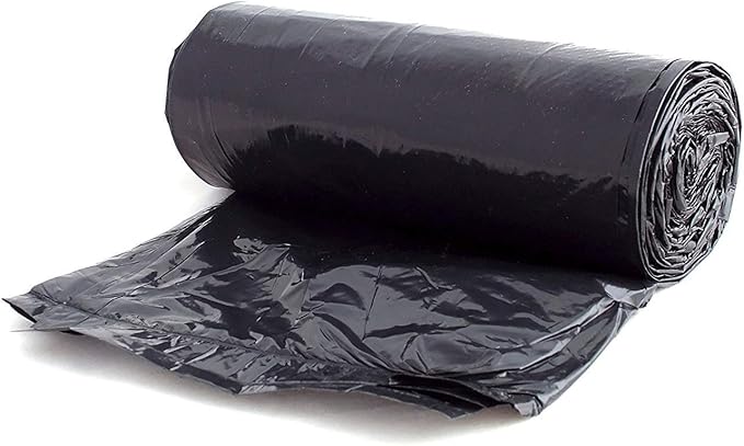 Aluf Plastics 56 Gallon Trash Can Liners (400 Count) - 43" x 47" - Thick 1.5 MIL Equivalent Black Trash Bags for Bathroom, Kitchen, Office, Industrial, Commercial, Recycling and More