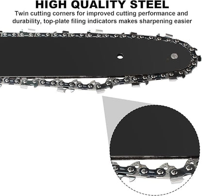 10 Inch Chainsaw Chains for Black & Decker LCS1020 20V LCS1020B, 10" Replacement Chain 3/8" LP Pitch .043" Gauge 40 Drive Links