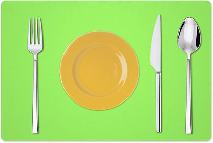 Silicone Placemats, Food-Grade Non-Slip Waterproof, Dining, Stain Resistant, Countertop Protector, Kitchen Counter Mat, Heat Resistant, Baking mat Dishwasher Safe (23.6"×15.7"-1pack, Green)