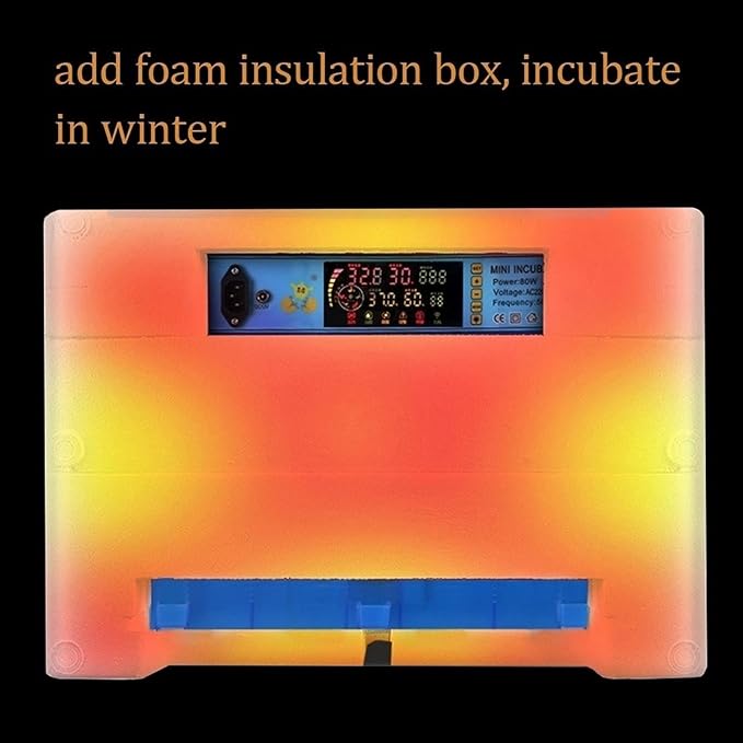 192 Digital Egg Incubator Automatic Turning Temperature Control with LED Candler for Hatching Chickens Ducks Goose Birds