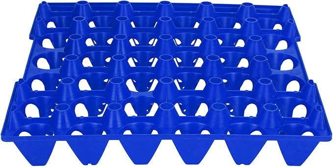 5PCS Egg Flats - 30 Cell Plastic Egg Crates Holder Tray for Storage & Transportation - Durable & Reusable Storage Solutions (Blue)