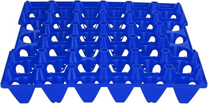 5PCS Egg Flats - 30 Cell Plastic Egg Crates Holder Tray for Storage & Transportation - Durable & Reusable Storage Solutions (Blue)