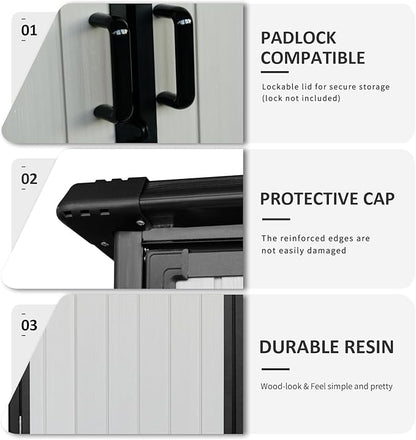 5x3ft Outdoor Storage Shed, Resin Cabinet with Lockable Doors – Weatherproof Storage for Bikes, Patio, Tools & More – Durable & Stylish (Black) (1 Doors)