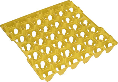 5PCS Egg Flats - 30 Cell Plastic Egg Crates Holder Tray for Storage & Transportation - Durable & Reusable Storage Solutions (Yellow)