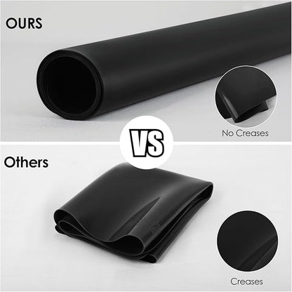Large Silicone Mats for Kitchen Counter, 27.6 x 16'' Countertop Protector Mat Heat Resistant Mat for Air Fryer, Non-Slip Table Placemat for Kids, Nonstick Black Silicone Mat for Baking Pastry, 1Pcs