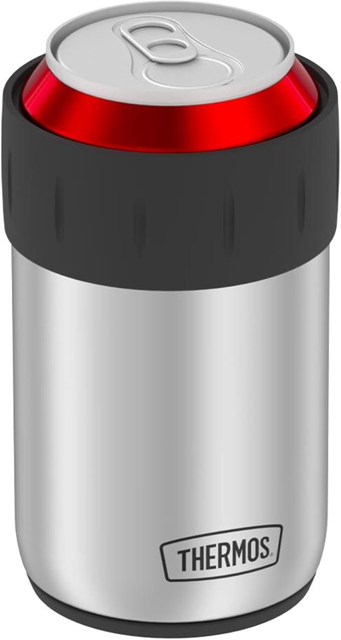 Thermos Stainless Steel Beverage Can Insulator for 12 Ounce Can, Stainless Steel | can-and-bottle-insulators