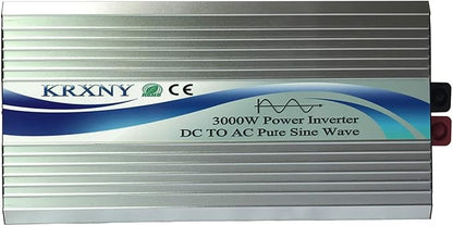 3000W Off Grid Pure Sine Wave Power Inverter 24V DC to 110V 120V AC with LCD Display for RV Camping Truck Home Solar