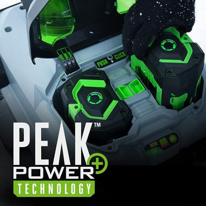 EGO Power+ SNT2112 21-Inch 56-Volt Lithium-Ion Cordless Snow Blower with Peak Power and Steel Auger - (2) 5.0Ah Batteries and Dual Port Charger Included