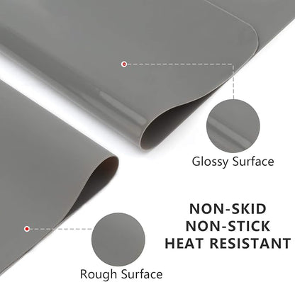 Gartful 3PCS Silicone Sheet for Crafts, Epoxy Resin, Jewelry Casting Molds, Multi-Purpose Counter Pad, Placemat Table Mat, Desk Protector, Nonskid Nonstick, Dark Grey (15.7x11.8 inches)
