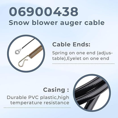 06900438 Upper Traction Auger Cable Replacement for Ariens Classic 24 E,Compact 20 24,SNO-Tek 24 120V 28 120V,ST24LE Snow Blower,Drive Cable Fit for Ariens Snow Blower Parts