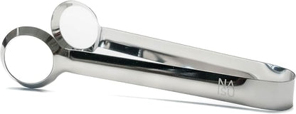 NAISU Premium Clear Ice Tongs, 430 Stainless Steel for Precision Grip for Clear Ice Spheres, Rust-Resistant for Bar & Home Use, Ice Ball Tongs, Ice tong for whisky ice