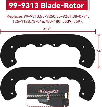 GELASKA 99-9313 Snow Blower Paddles Replaces Toro 99-9313 Kit, 125-1128, 55-9250, 55-9251, 88-0771 for Toro Power Clear 210, 621R, 721E, 721R, CCR2000, CCR2400, CCR2450, CCR3000, CCR3650 Snowthrowers