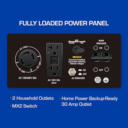 DuroMax XP5500EH 5,500-Watt Dual Fuel Portable Generator - Gas & Propane, Electric Start, RV & Emergency Ready