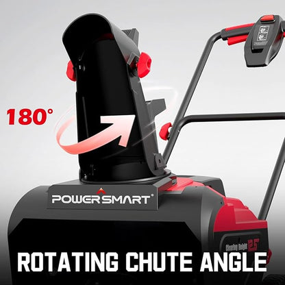 PowerSmart 80V 21-Inch Cordless Single Stage Snow Blower, 6.0Ah Battery&Charger