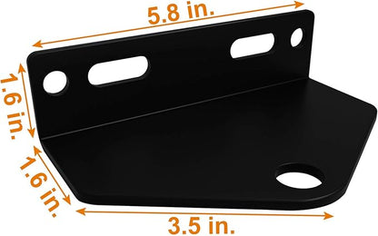 Universal Zero Turn Lawn Mower Trailer Hitch 5 Inch Heavy Duty Steel - Including Installation Hardware (Black)