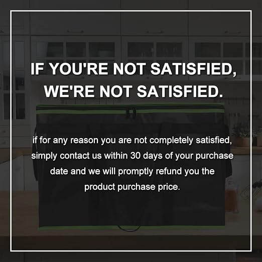 Bodaon Insulated Food Delivery Bag, XXX-Large Insulated Pizza Delivery Bags, Black with Green Edge, 1-Pack | Pizza Delivery Bags for Hot and Cold Food, Commercial, Large Capacity, Catering Cooler Bag for Rideshare, Warmers for Parties