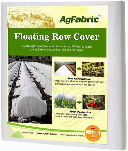 Agfabric Plant Covers Freeze Protection Floating Row Covers 14'x25' 0.9oz Plant Covers Freeze Protection,Frost Cloth for Vegetables,White