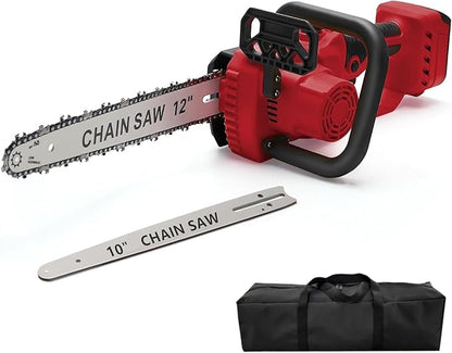 Mini Chainsaw Cordless for Milwaukee 18V Battery, Brushless Electric Chainsaw 12"/ 10" with Auto Oiler & Security Lock, for Tree Trimming, Branch Wood Cutting (Tool Only)