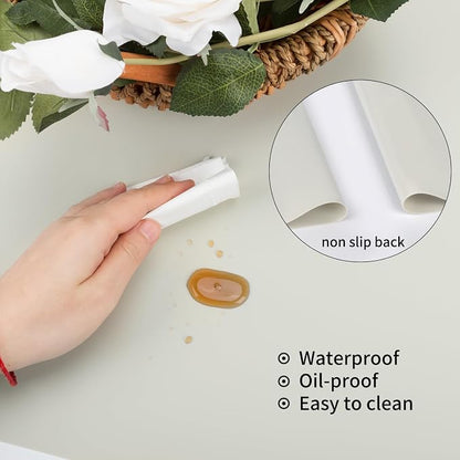 Extra Large Silicone Placemat, Food-Grade Flexible Silicone Mat Kids Non-Slip Dinner Placemat Waterproof Heat Insulation Countertop Protector Silicone Pastry Rolling Dough Mats 31.5x16.93'''Beige