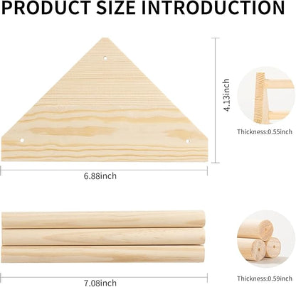 Chicken Perch for Coop - Roosting Bars for Chickens - Chick Brooder Perch & Enrichment Toys for Hens - Safe Wooden Adjustable Roosting Perch for Baby Chicks and Adult Chickens Accessories(Shape-4)