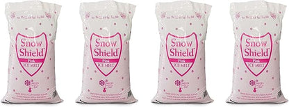 Pink Snow Shield Ice Melt (50 LBS) - A Pet Safe Ice Melt That is Effective Below Zero Degrees and is Safe for Our Children, Our Pets and Our Earth (4 Pack)