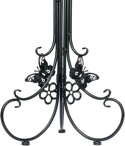 2 Pack Metal Potted Plant Stand Tall Flower Pot Stands Potted Holder Indoor Outdoor Decorative Plant Display Rack for Garden