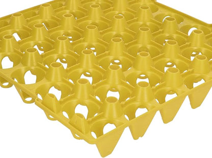 Heavy Duty Plastic Egg Crates, Reusable Egg Storage Tray with 30 Cells for Transporting and Storing, Pack of 5 (Yellow)