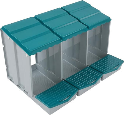 Chicken Nesting Box, 4 Compartments Laying Boxes for Hens, Nest Box for Chicken Duck Poultry Coop, Wall Mount Chickens Roosting Boxes, Protect Collect Egg (Green)