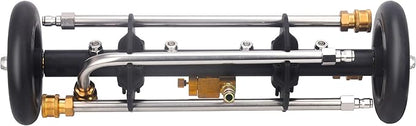 DUSICHIN Undercarriage Cleaner Water Broom Pressure Washer Attachment, 15 Inches Undercarriage Washer, Pressure Washer Underbody Car Cleaner 4 Extension Wands 4 nozzles Garden Hose Adapter DUS3202
