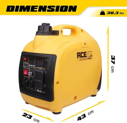 Aceup Energy 1500 Watt Portable Inverter Generator, Gas Powered Generator Ultra- Quiet for Home, EPA Compliant