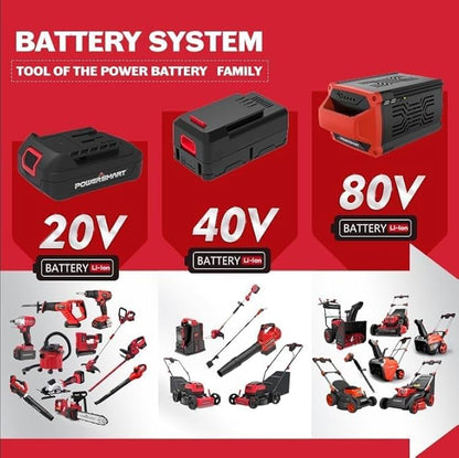 PowerSmart 80V 21-Inch Cordless Single Stage Snow Blower, 6.0Ah Battery&Charger