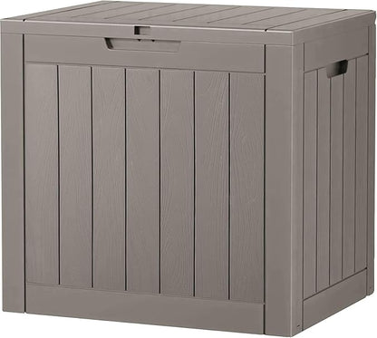 Outdoor Storage Box, 31 Gallon Deck Box, Large Resin Storage Cabinet for Gardening Tools, Patio Pillow, Lockable, Waterproof and UV Resistant
