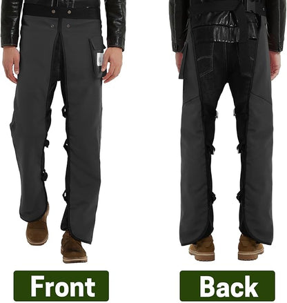 Chainsaw Chaps Apron Wrap 8-layer for Men/Women Loggers Forest Workers Protective Chain Saw Pants Adjustable