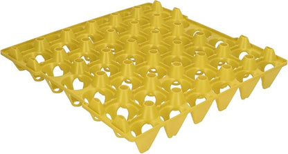 ANGGREK 30 Cell Egg Holder Egg Tray Egg Flats Plastic Egg Crates for Storage Transportation with Sturdy Stackable Design (Yellow)