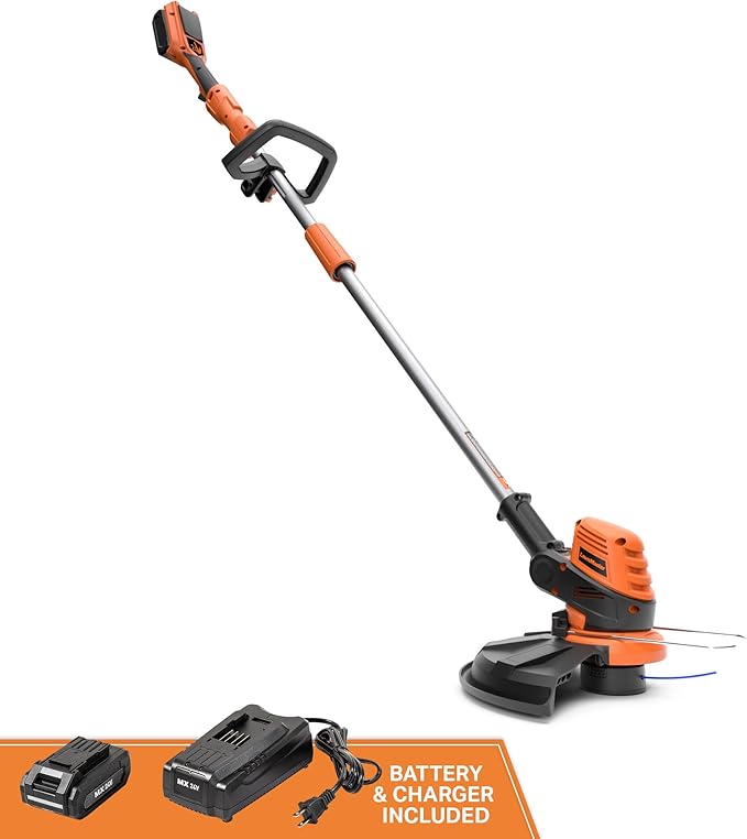 LawnMaster CLGT2412S 24V 12" Cordless String Trimmer 2.0AH Battery & Charger Included