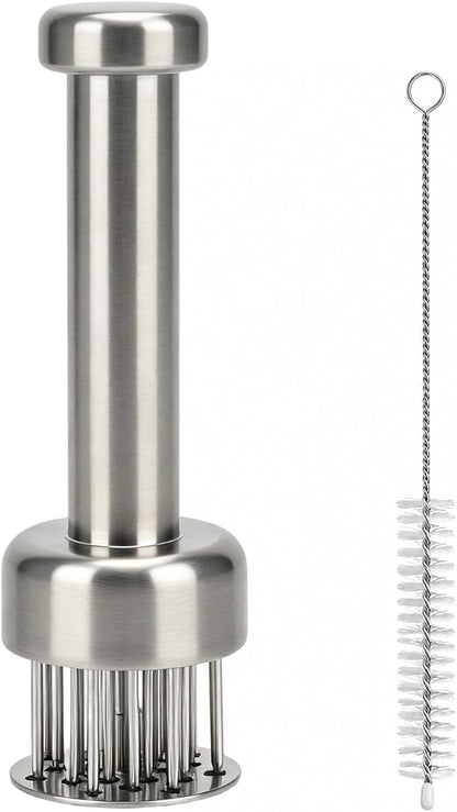 Meat Tenderizer Tool, 304 Stainless Steel Meat Tenderizer Mallet with 21 Sharp Needles Meat Hammer Press Meat Tenderizer Tool for Beef, Pork, Steak, Chicken, Dishwasher Safe