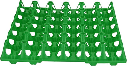 Dioche Egg Crates 5PCS Egg Flats - 30 Cell Plastic Crates Holder Tray for Storage & Transportation - Durable & Reusable Storage Solutions (Green)