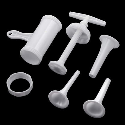 Mudder Sausage Stuffer Manual Maker Plastic Meat Filler Funnel Tubes Filling Tool for Hand Operated Food Grinder for Holiday Household Use