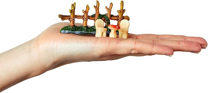 Juvale 8 Piece Miniature Fairy Garden Accessories Outdoor Decor Figurines Kit for Kids, Mini Whimsical Ornaments and Decorations for Patio, House, Garden, Desk, Yard Supplies