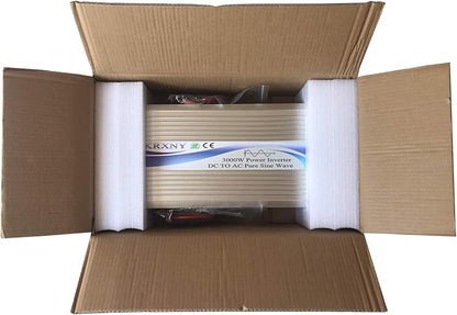 3000W Off Grid Pure Sine Wave Power Inverter 24V DC to 110V 120V AC with LCD Display for RV Camping Truck Home Solar