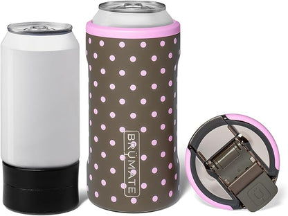BrüMate Hopsulator Trio 3-in-1 Insulated Can Cooler for 12oz / 16oz Cans + 100% Leak Proof Tumbler with Lid | Insulated for Beer, Soda, and Energy Drinks