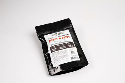 Lucky Jerky Sweet & Spicy DIY Beef Jerky Seasoning and Cure Kit, 6 Oz | Make Your Own Sweet & Spicy Beef Jerky at Home, Brown Sugar and Red Pepper Heat, Seasons 10 lbs of Meat